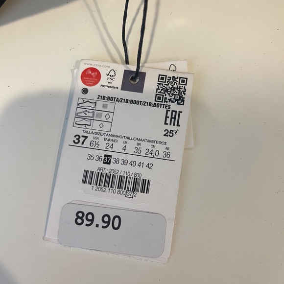 Zara Faux Suede Micro Fabric Knee High Boots - Picture 6 of 9